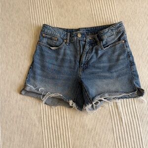 Distressed Blue Denim Women's Jean Shorts